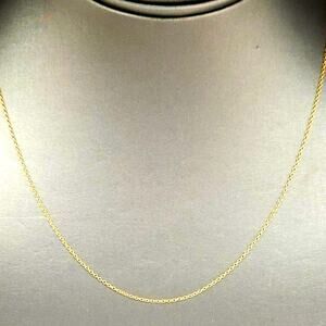 14k Yellow Gold Cable Link Chain Necklace 18" Classic everyday chain